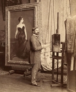 John Singer Sargent vor seiner Atelierstaffelei