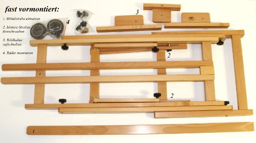 Atelier-Staffelei 131, BUCHENHOLZ, Höhe bis 230 cm, vormontiert - kein Bausatz ! - 3