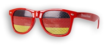 1 x Fanbrille Deutschland - Rot – Sonnenbrille – Brille Germany – Schwarz Rot Gold - Fan Artikel (1) - 2