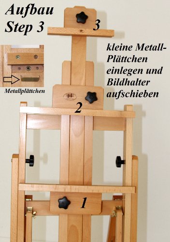 Atelier-Staffelei 131, BUCHENHOLZ, Höhe bis 230 cm, vormontiert - kein Bausatz ! - 6