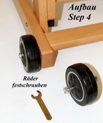 Atelier-Staffelei 131, BUCHENHOLZ, Höhe bis 230 cm, vormontiert - kein Bausatz ! - 7