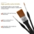 32 Stück Künstler Pinsel Set Premium Acrylpinsel Malpinsel Ölmalpinsel Premium Nylon Künstlerpinsel für Maler Künstler, für Acrylfarben Aquarell Malen Wasserfarben - 4