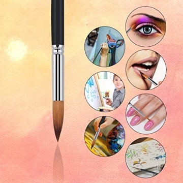 9 Stück Premium Nylon Pinsel für Aquarell, Acryfarben & ölfarben usw. Perfektes Pinsel Set für Anfänger, Kinder, Künstler und Gemälde Liebhaber - 5