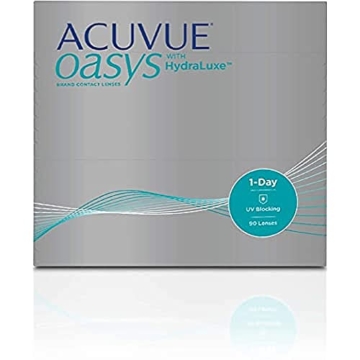 ACUVUE OASYS 1-Day Tageslinsen helfen das Gefühl von müden & trockenen Augen zu reduzieren – Tageskontaktlinsen mit -1,5 dpt und BC 8.5 – UV Schutz & hoher Tragekomfort – 90 Linsen - 1