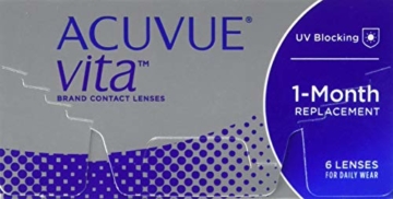 ACUVUE Vita Monatskontaktlinsen mit maximalem Tragekomfort – Den ganzen Monat lang – -3 dpt & BC 8.4 – Mit UV Schutz & durchgängig hohem Feuchtigkeitsgehalt – 6 Linsen - 1