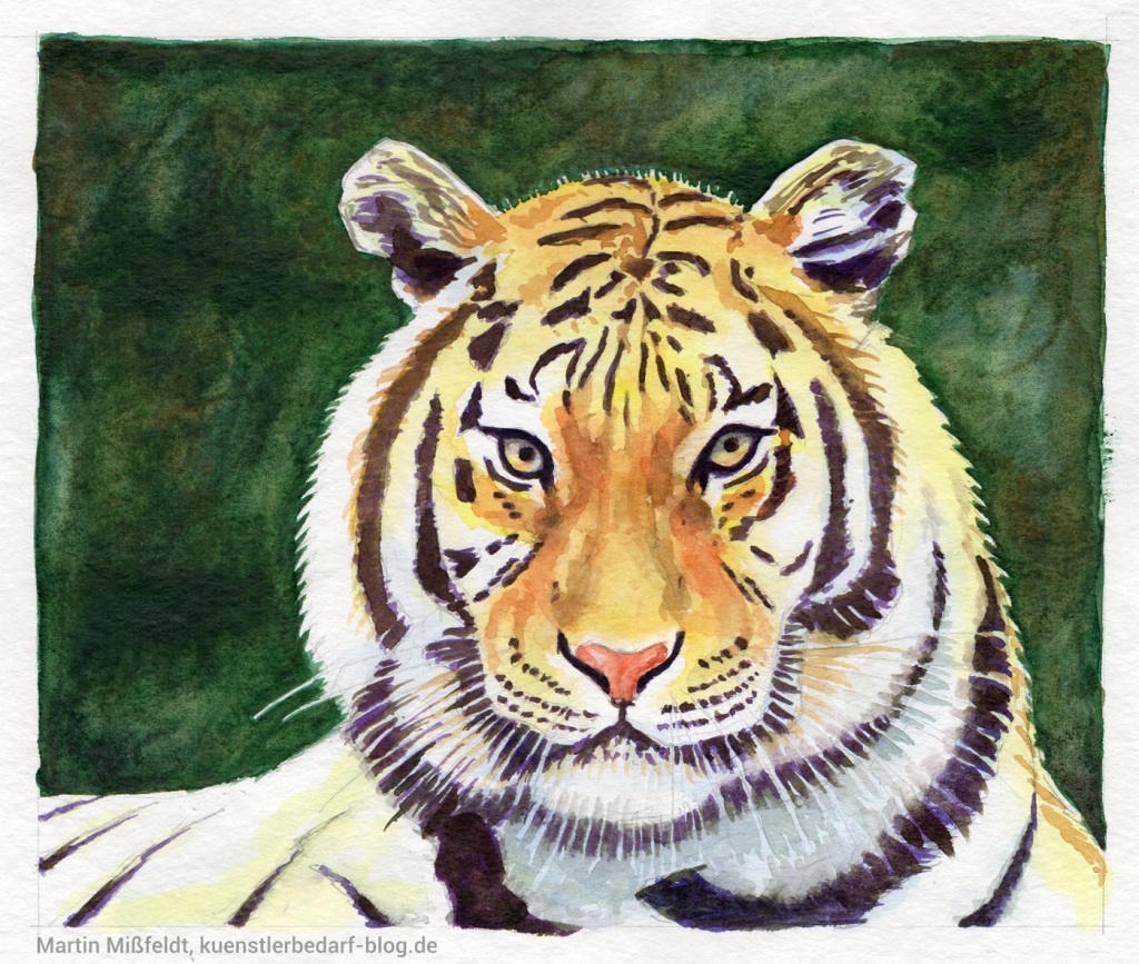 Aquarellbild "Tiger" (Martin Mißfeldt, 2016)