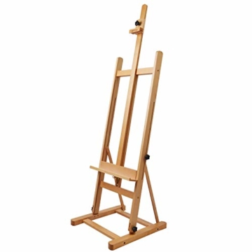 Artina Atelierstaffelei Siena Staffelei Massive Holzstaffelei aus geöltem Buchenholz für Leinwände bis 125 cm - klappbar - 2