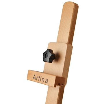 Artina Atelierstaffelei Siena Staffelei Massive Holzstaffelei aus geöltem Buchenholz für Leinwände bis 125 cm - klappbar - 5