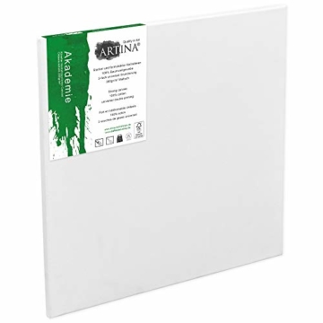 Artina FSC® Keilrahmen 12er Set Akademie - 30x40 cm, 20 x20 cm, 20x30 cm, 30x30 cm & 40x60 cm Leinwand Set - 100% Baumwolle 280g/m² - 9