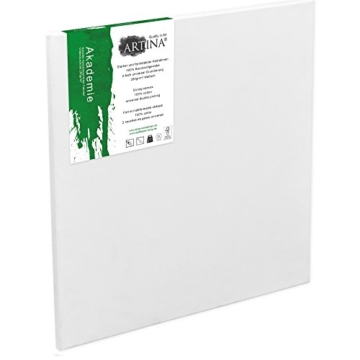 Artina FSC Keilrahmen Akademie 30x40 cm 5er Set - Aus 100% Baumwolle Leinwand Keilrahmen weiß - 280g/m² - verzugsfrei - 3