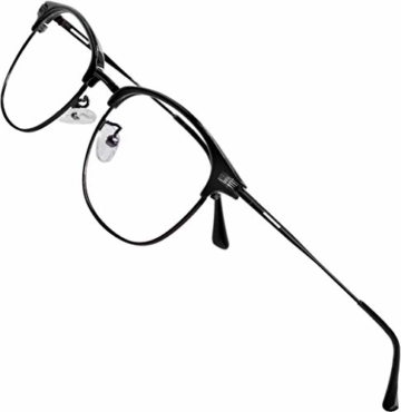 ATTCL Unisex blaulichtfilter brille computerbrille zum Blockieren von UV-Kopfschmerz [Verringerung der Augenbelastung] Gaming Brille,(Herren/Damen) 5054 Black-ALL - 1