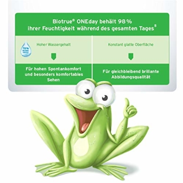 Bausch und Lomb Biotrue ONEday Tageslinsen, sphärische Kontaktlinsen, weich, 30 Stück / BC 8.6 mm / DIA 14.2 / -1.75 Dioptrien - 3