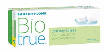 Bausch und Lomb Biotrue ONEday Tageslinsen, sphärische Kontaktlinsen, weich, 30 Stück / BC 8.6 mm / DIA 14.2 / -1.75 Dioptrien - 10