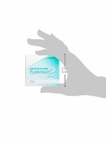 Bausch und Lomb PureVision 2 Monatslinsen, sehr dünne sphärische Kontaktlinsen, weich, 6 Stück BC 8.6 mm / DIA 14 / -1.25 Dioptrien - 8