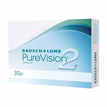 Bausch und Lomb PureVision 2 Monatslinsen, sehr dünne sphärische Kontaktlinsen, weich, 6 Stück BC 8.6 mm / DIA 14 / -1.25 Dioptrien - 9