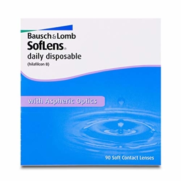 Bausch und Lomb SofLens daily disposable Tageslinsen, sphärische Kontaktlinsen, weich, 90 Stück BC 8.6 mm / DIA 14.2 / -5.75 Dioptrien - 1