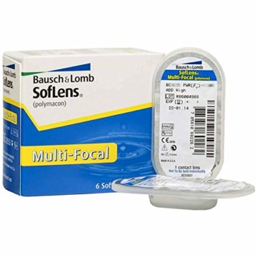 Bausch und Lomb SofLens Multifocal Monatslinsen, Gleitsicht-Kontaktlinsen, weich, 6 Stück BC 8.8 mm / DIA 14.5 / 6 Dioptrien - 2