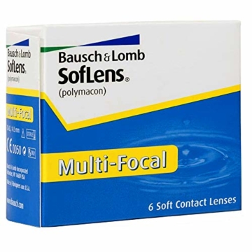 Bausch und Lomb SofLens Multifocal Monatslinsen, Gleitsicht-Kontaktlinsen, weich, 6 Stück BC 8.8 mm / DIA 14.5 / 6 Dioptrien - 1