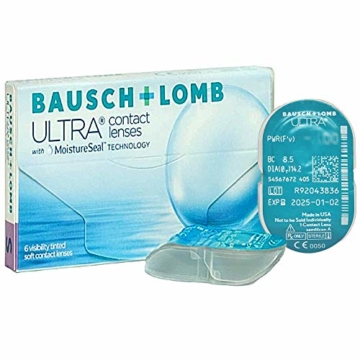 Bausch und Lomb Ultra, sphärische Premium Monatslinsen, Kontaktlinsen weich, 6 Stück BC 8.5 mm / DIA 14.2 / -3 Dioptrien - 2