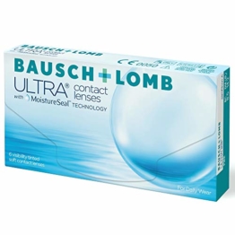 Bausch und Lomb Ultra, sphärische Premium Monatslinsen, Kontaktlinsen weich, 6 Stück BC 8.5 mm / DIA 14.2 / -3 Dioptrien - 1