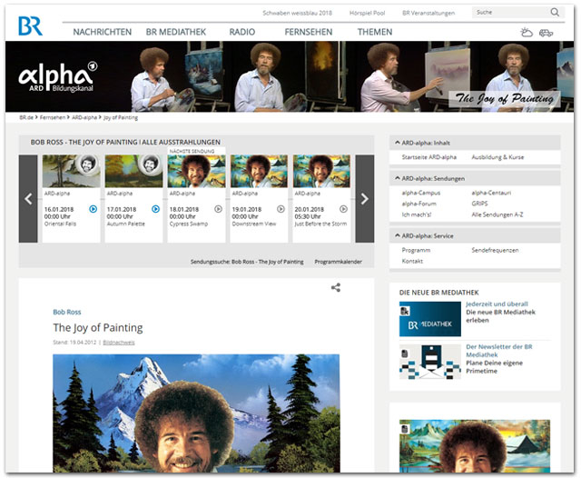 Bob Ross bei BR-alpha