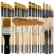 Bougimal Pinselset Acrylfarben, 32 Acryl Pinsel Set, Künstlerpinsel mit rund, eckig, flach, Fan Pinsel Set für Künstler und Anfänger zum Malen - 1