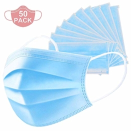 BTJC88 Mundschutz, weich, verstellbar, Schwarz, 50 Stück - 1