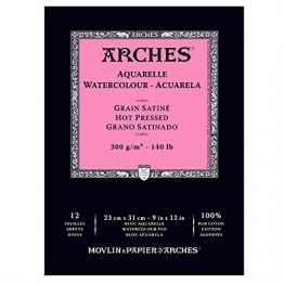 Canson 400014953 Arches Aquarell, 23 x 31 cm, naturweiß -