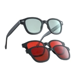 COLORON Farbseh Brille für Farbenblinde - Flavus BK - 3in1 Brillenset für Rotschwäche (Protan) - 1