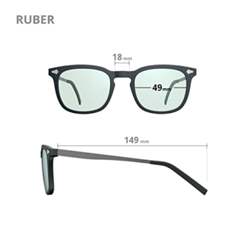 COLORON Farbseh Brille für Farbenblinde - Ruber BK - 3in1 Brillenset für Rotschwäche (Protan) - 6