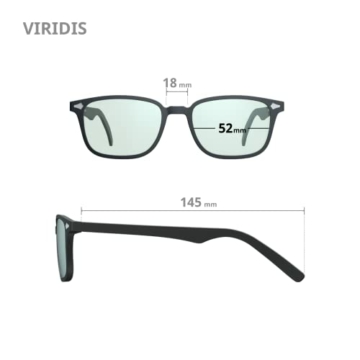COLORON Farbseh Brille für Farbenblinde - Viridis BK - 3in1 Brillenset für Grünschwäche (Deutan) - 6