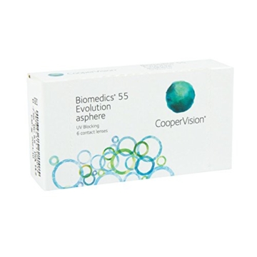 CooperVision Biomedics 55 Evolution Monatslinsen weich, 6 Stück / BC 8.90 mm / DIA 14.20 mm / -4.00 Dioptrien - 1