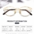 Cyxus Blaulichtfilter Brille Damen mit Katzenauge, Rund Mode Vintage Brille Ohne Stärke, Anti Schädliches Blaulicht UV400 von Handy, Computer,Gold - 4
