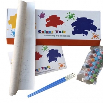 DIY Ölgemälde, Malen nach Zahlen Kit-Romantischen Straße 16 * 20 Zoll. - 
