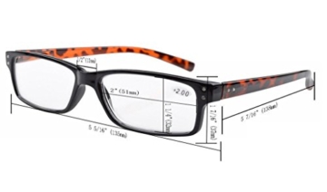 Eyekepper 5er-pack Federscharniere Vintage Herren Lesebrille in Schwarz - 7