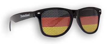 Fanbrille Deutschland - Schwarz – Sonnenbrille – Brille Germany – Schwarz Rot Gold - Fan Artikel - 1
