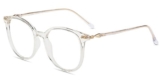 Firmoo Blaulichtfilter Brille für Damen Herren ohne Sehstärke Anti Blaulicht UV Schutzbrille TR Vollrandbrille gegen Augenbelastung Entspiegelte Nerdbrille (Transparent) - 1