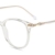 Firmoo Blaulichtfilter Brille für Damen Herren ohne Sehstärke Anti Blaulicht UV Schutzbrille TR Vollrandbrille gegen Augenbelastung Entspiegelte Nerdbrille (Transparent) - 1