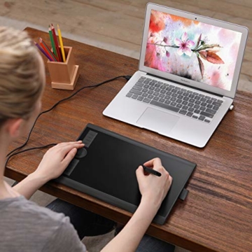 GAOMON M10K 2018 Version Stifttablett -10 x 6,25 Zoll Grafiktablett mit 8192 Druckempfindlichkeitsstufe Batterieloser Stift - 7