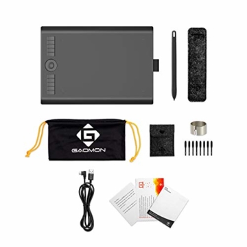 GAOMON M10K 2018 Version Stifttablett -10 x 6,25 Zoll Grafiktablett mit 8192 Druckempfindlichkeitsstufe Batterieloser Stift - 9