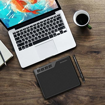 GAOMON S620 6,5 x 4 Zoll (Diagonale: 7,6 Zoll) Grafiktablett (mit 4 Express Tasten) mit batterielosem Stift - 9