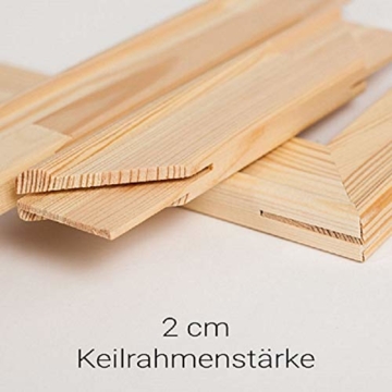 generisch Keilrahmen Bausatz 2 cm Holzleisten Set selbst zusammenbauen ohne Leinwand (40x50) - 1