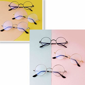 GIFIORE Runde Blaulichtfilter Brille Damen, Klassische Runde Computerbrillen,ohne Sehstärke, Blockieren Blaue Licht von PC, TV und Handy - 6