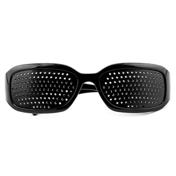 Grenhaven Schwarze Rasterbrille/Lochbrille für Augentraining Pinhole Glasses - 3