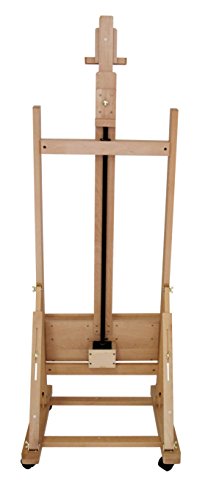 Große Studio Staffelei mit Kurbel, FSC® Buchenholz, für Keilrahmen bis 210cm, Profimodell Kurbelstaffelei - 6