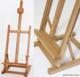 große TISCHSTAFFELEI aus Buche, für Keilrahmen bis 60 cm hoch, Staffelei - 1