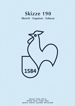 HAHNEMÜHLE 60127432 Skizzenblock A4 190 g/qm 50 Blatt - 1