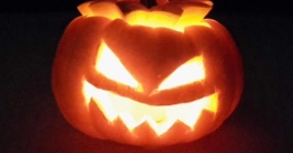 Halloween Kürbis (mit Kerze)