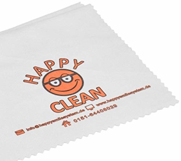 HAPPY CLEAN 1-Jahres Paket | Brillenreiniger | Spezialreiniger für Kunststoffgläser, entspiegelte Gläser und Oberflächen | Streifenfreie Sauberkeit | Silikon- und Alkoholfrei | 100 Prozent Biobasis - 5