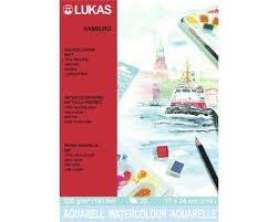 Hochwertiges "LUKAS Aquarellpapier HAMBURG" 20 Blatt Block - 17 x 24 cm - Naturweiß - Artikelnr. 56010002 -